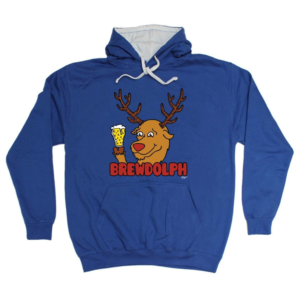 Alcohol Brewdolph Christmas Beer - Funny Novelty Hoodies Hoodie - 123t Australia | Funny T-Shirts Mugs Novelty Gifts