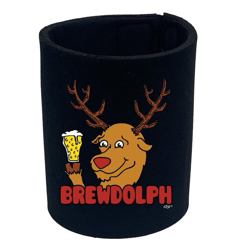 Alcohol Brewdolph Christmas Beer - Funny Novelty Stubby Holder - 123t Australia | Funny T-Shirts Mugs Novelty Gifts