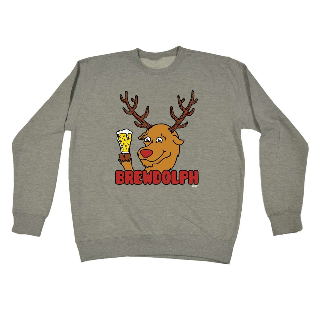 Alcohol Brewdolph Christmas Beer - Funny Novelty Sweatshirt - 123t Australia | Funny T-Shirts Mugs Novelty Gifts
