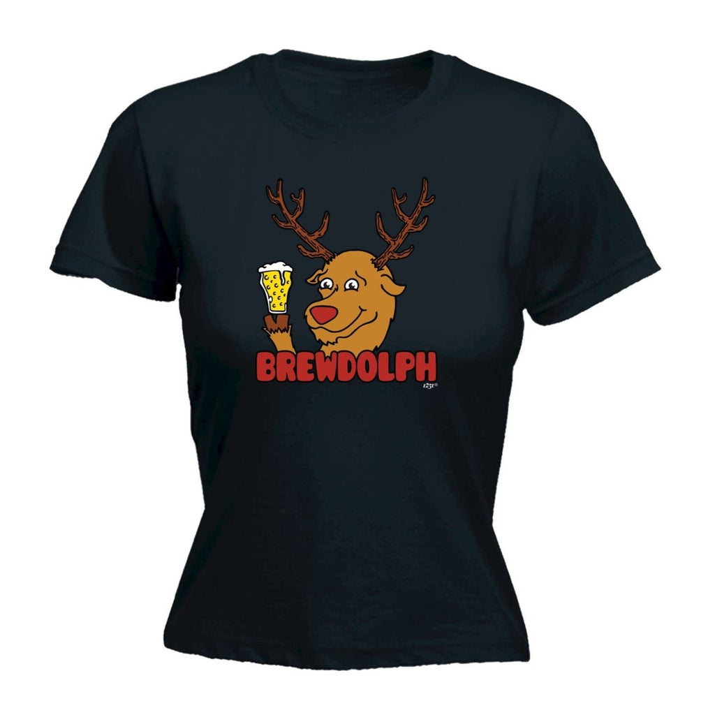 Alcohol Brewdolph Christmas Beer - Funny Novelty Womens T-Shirt T Shirt Tshirt - 123t Australia | Funny T-Shirts Mugs Novelty Gifts