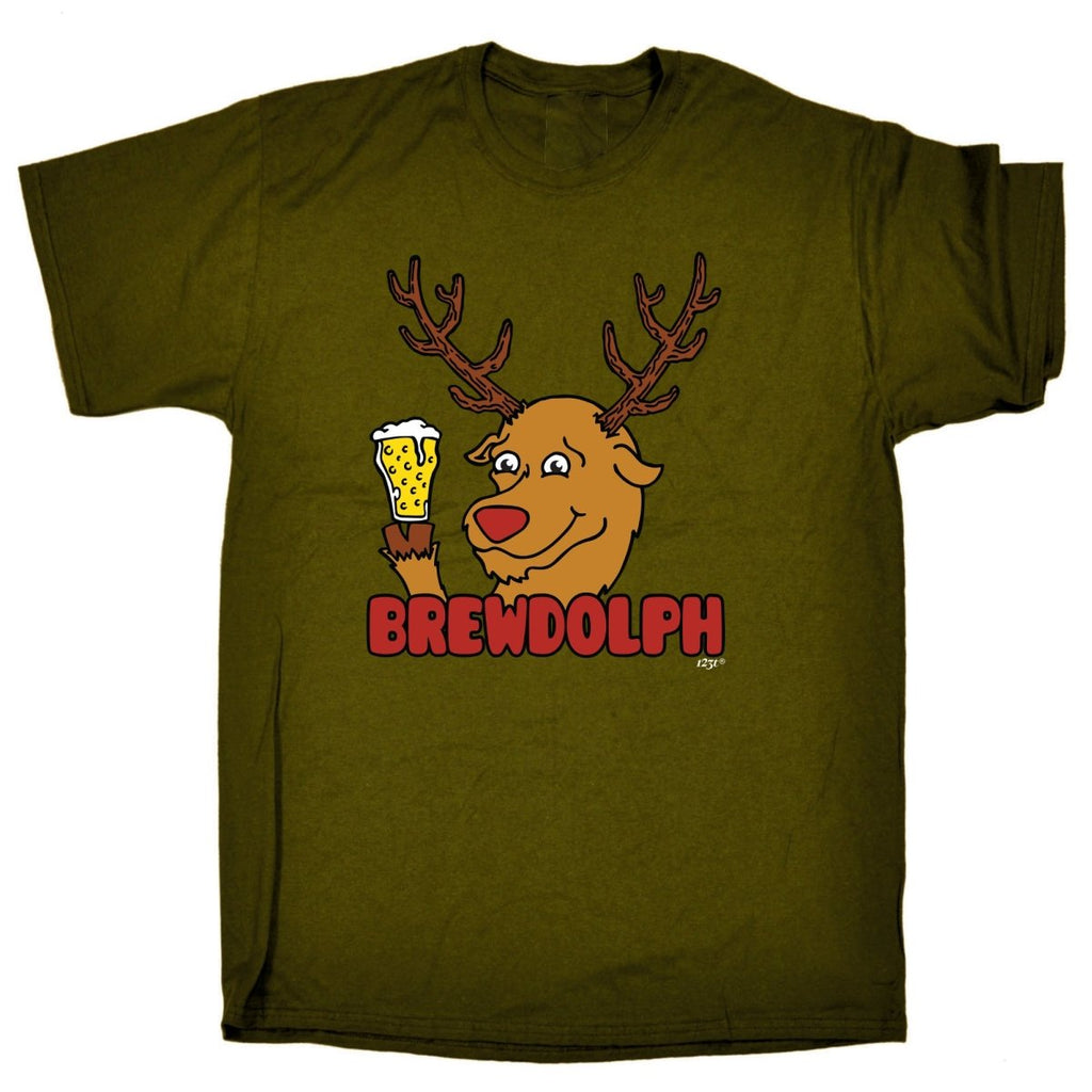 Alcohol Brewdolph Christmas Beer - Mens Funny Novelty T-Shirt TShirt / T Shirt - 123t Australia | Funny T-Shirts Mugs Novelty Gifts