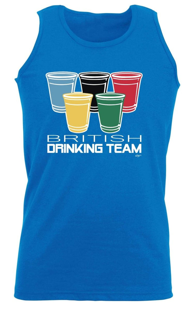 Alcohol British Drinking Team Glasses - Funny Novelty Vest Singlet Unisex Tank Top - 123t Australia | Funny T-Shirts Mugs Novelty Gifts