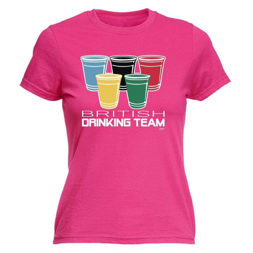 Alcohol British Drinking Team Glasses - Funny Novelty Womens T-Shirt T Shirt Tshirt - 123t Australia | Funny T-Shirts Mugs Novelty Gifts