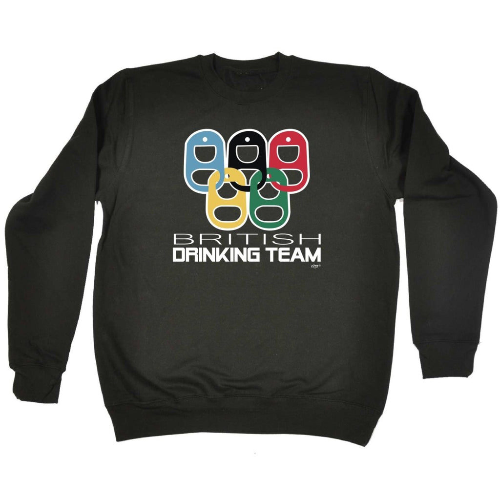 Alcohol British Drinking Team Rings - Funny Novelty Sweatshirt - 123t Australia | Funny T-Shirts Mugs Novelty Gifts