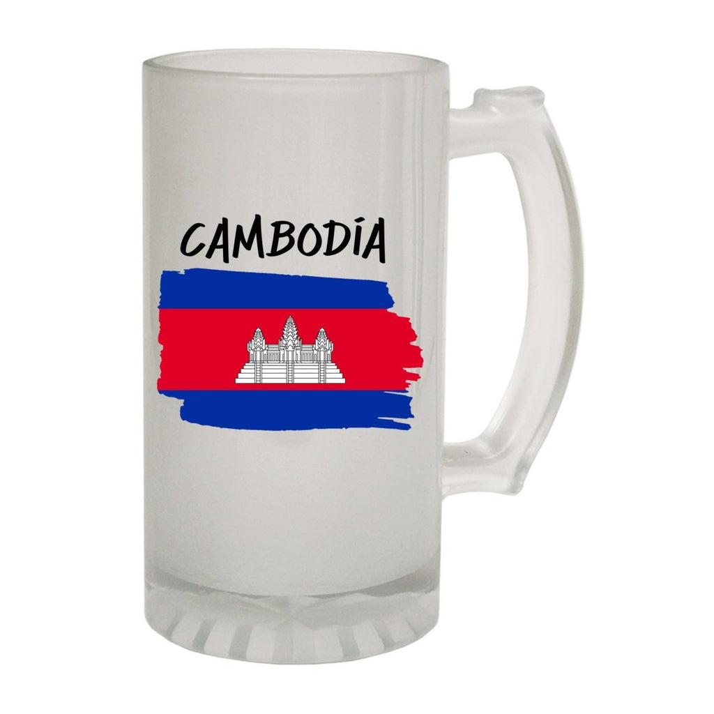 Alcohol Cambodia Country Flag Nationality - Beer Stein - 123t Australia | Funny T-Shirts Mugs Novelty Gifts