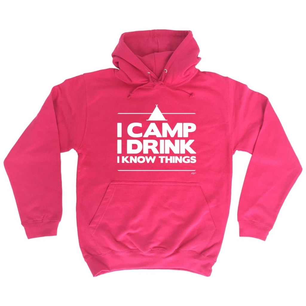 Alcohol Camping Camp Drink Know Things - Funny Novelty Hoodies Hoodie - 123t Australia | Funny T-Shirts Mugs Novelty Gifts