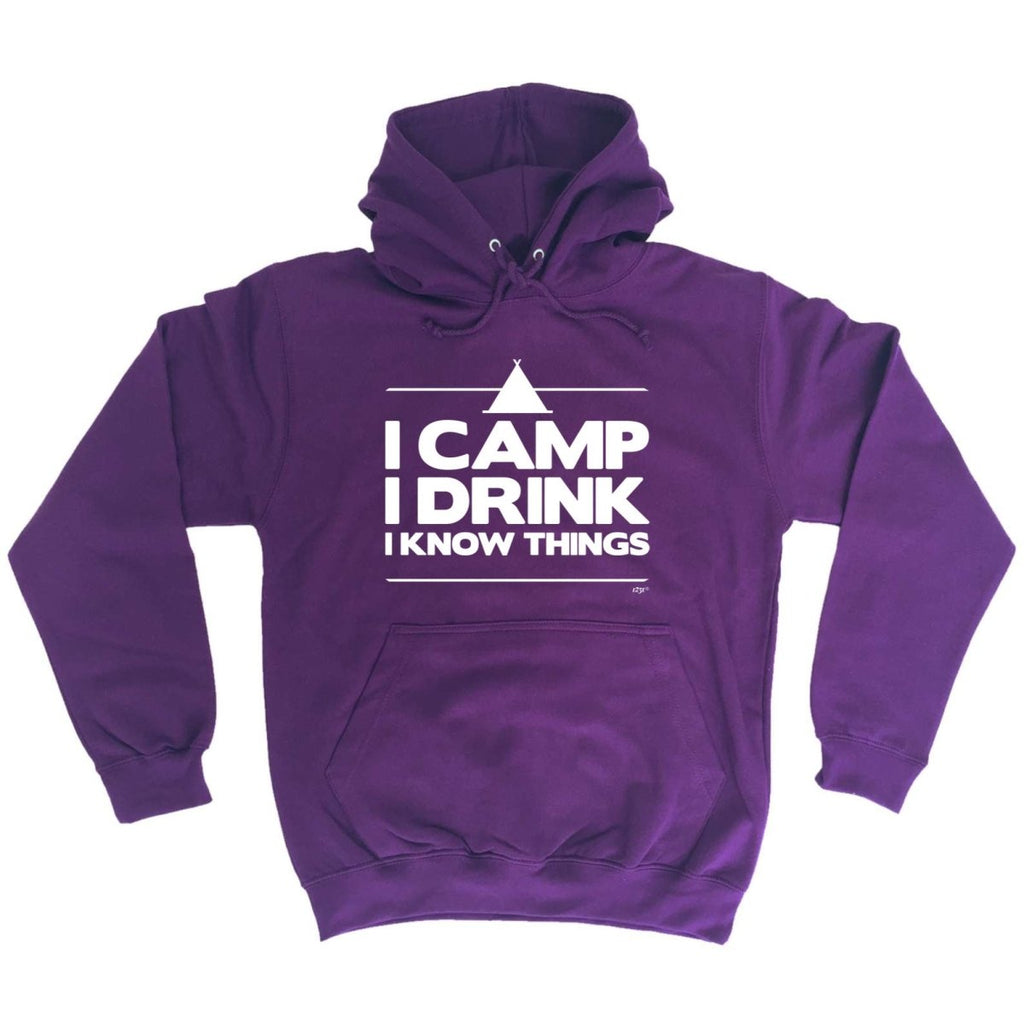 Alcohol Camping Camp Drink Know Things - Funny Novelty Hoodies Hoodie - 123t Australia | Funny T-Shirts Mugs Novelty Gifts