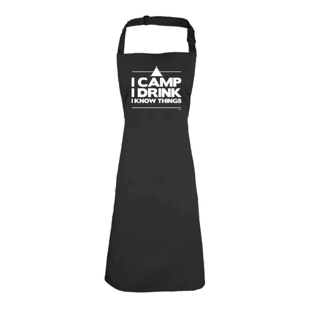 Alcohol Camping Camp Drink Know Things - Funny Novelty Kitchen Adult Apron - 123t Australia | Funny T-Shirts Mugs Novelty Gifts