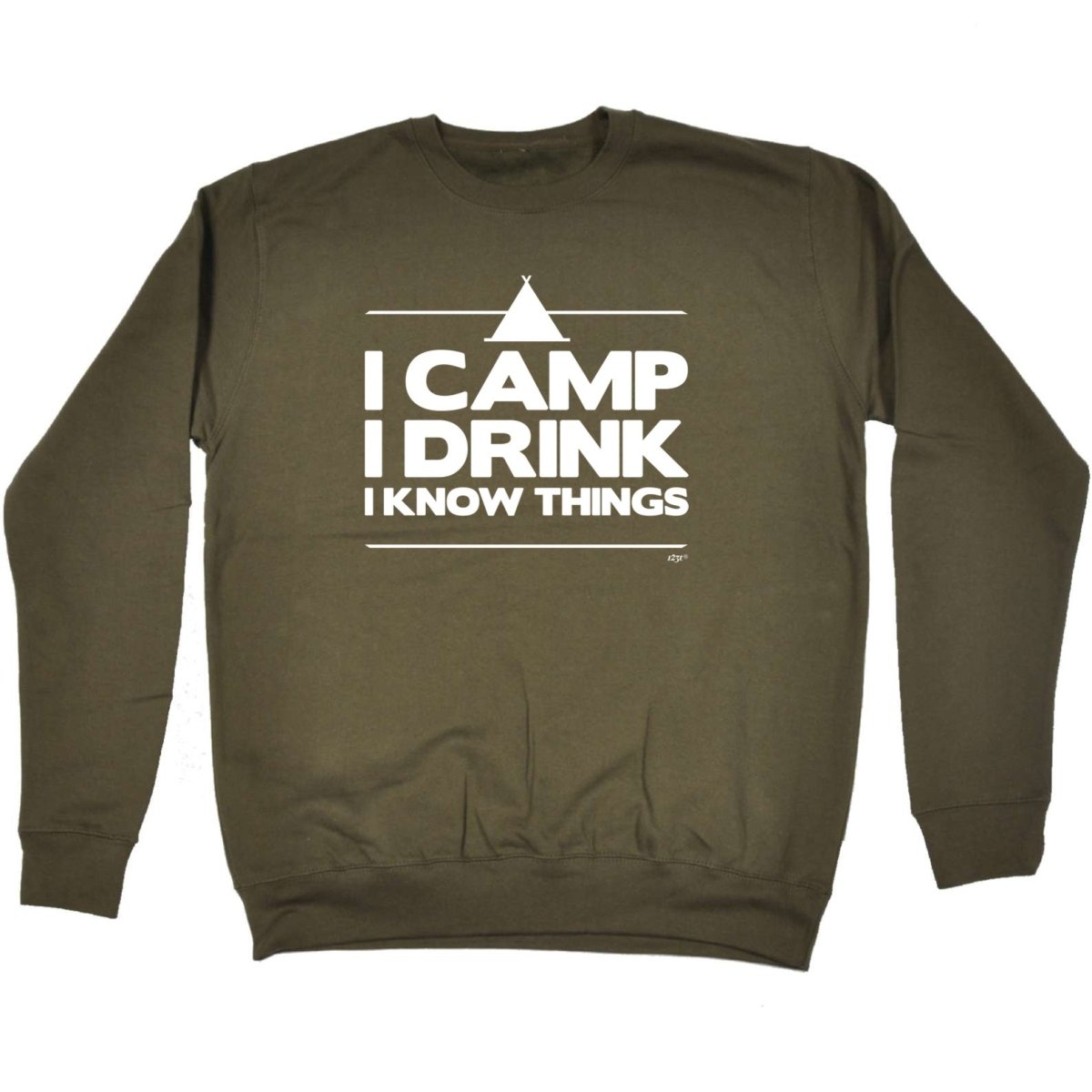 Alcohol Camping Camp Drink Know Things - Funny Novelty Sweatshirt - 123t Australia | Funny T-Shirts Mugs Novelty Gifts