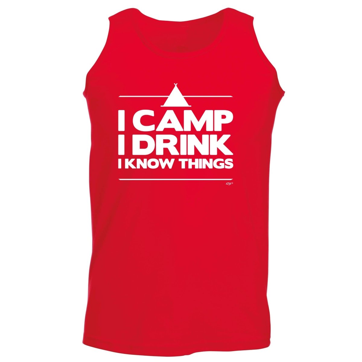 Alcohol Camping Camp Drink Know Things - Funny Novelty Vest Singlet Unisex Tank Top - 123t Australia | Funny T-Shirts Mugs Novelty Gifts