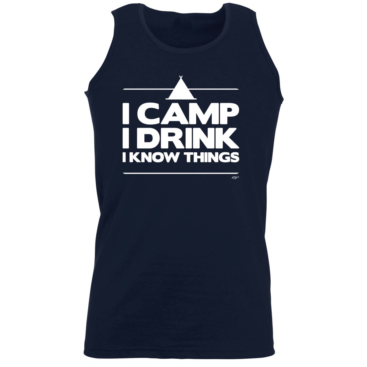 Alcohol Camping Camp Drink Know Things - Funny Novelty Vest Singlet Unisex Tank Top - 123t Australia | Funny T-Shirts Mugs Novelty Gifts