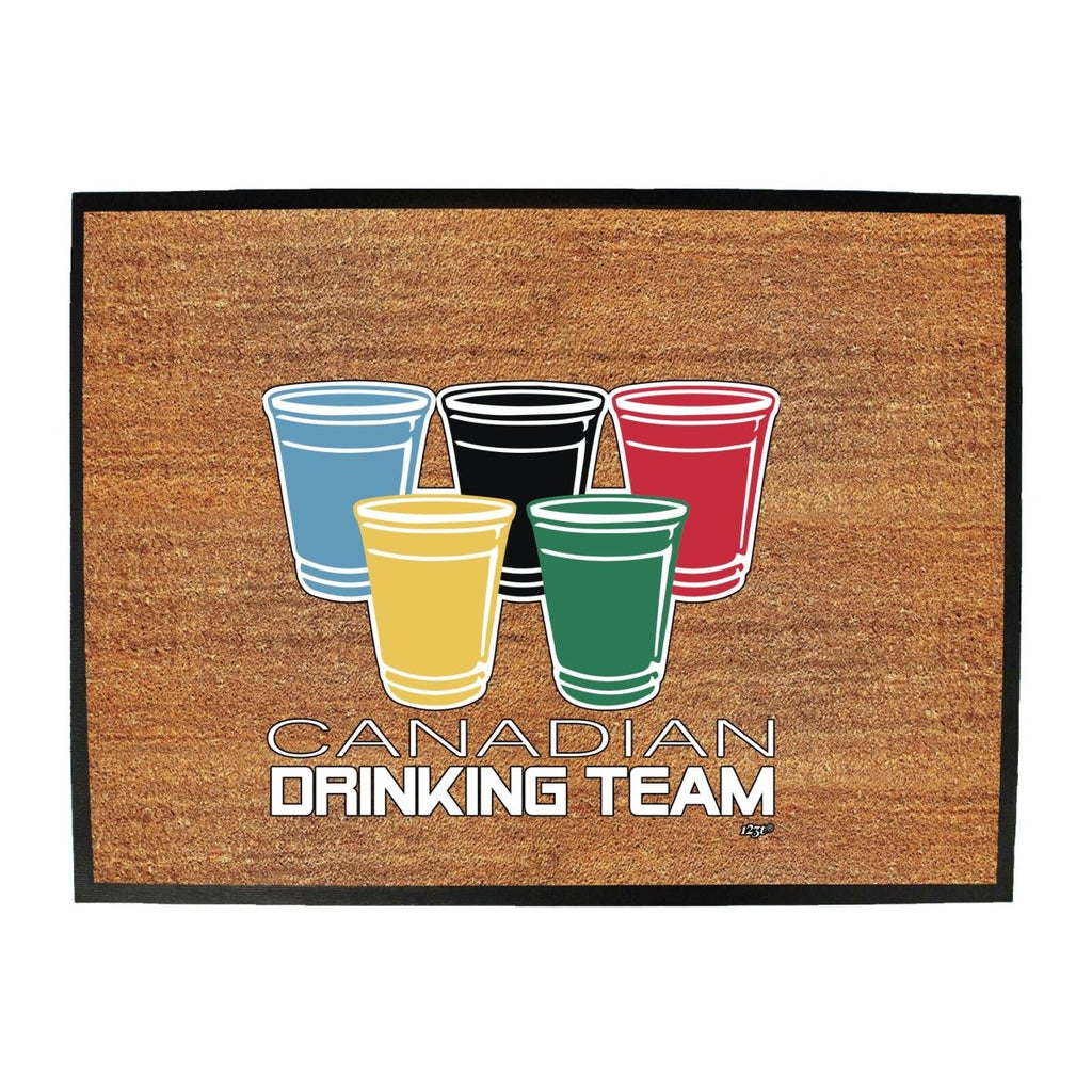 Alcohol Canadian Drinking Team Glasses - Funny Novelty Doormat Man Cave Floor mat - 123t Australia | Funny T-Shirts Mugs Novelty Gifts