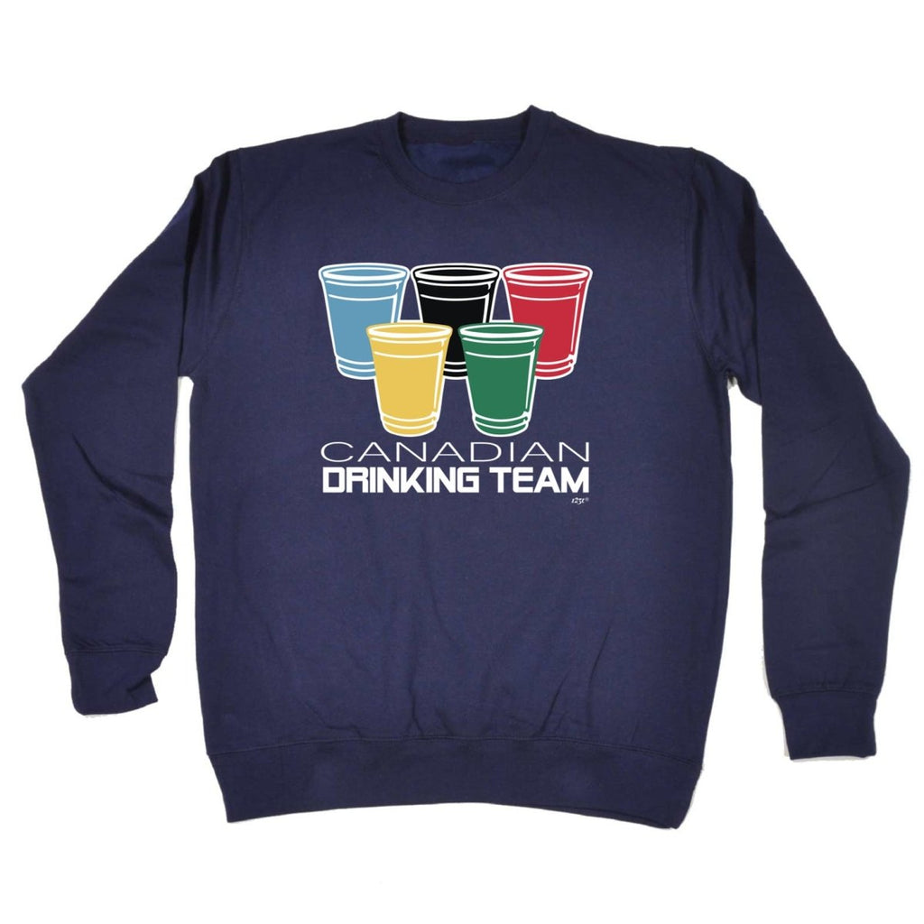 Alcohol Canadian Drinking Team Glasses - Funny Novelty Sweatshirt - 123t Australia | Funny T-Shirts Mugs Novelty Gifts