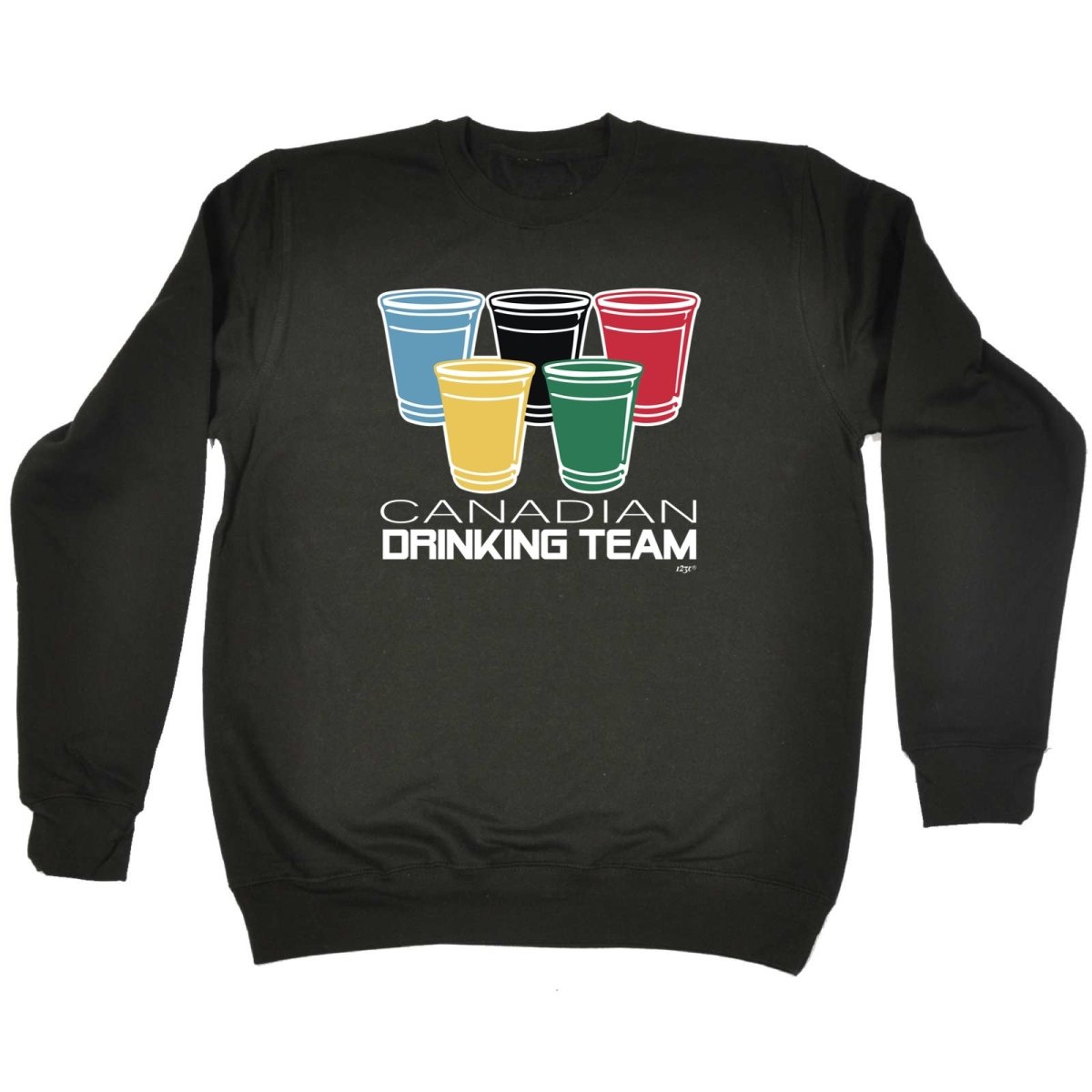 Alcohol Canadian Drinking Team Glasses - Funny Novelty Sweatshirt - 123t Australia | Funny T-Shirts Mugs Novelty Gifts