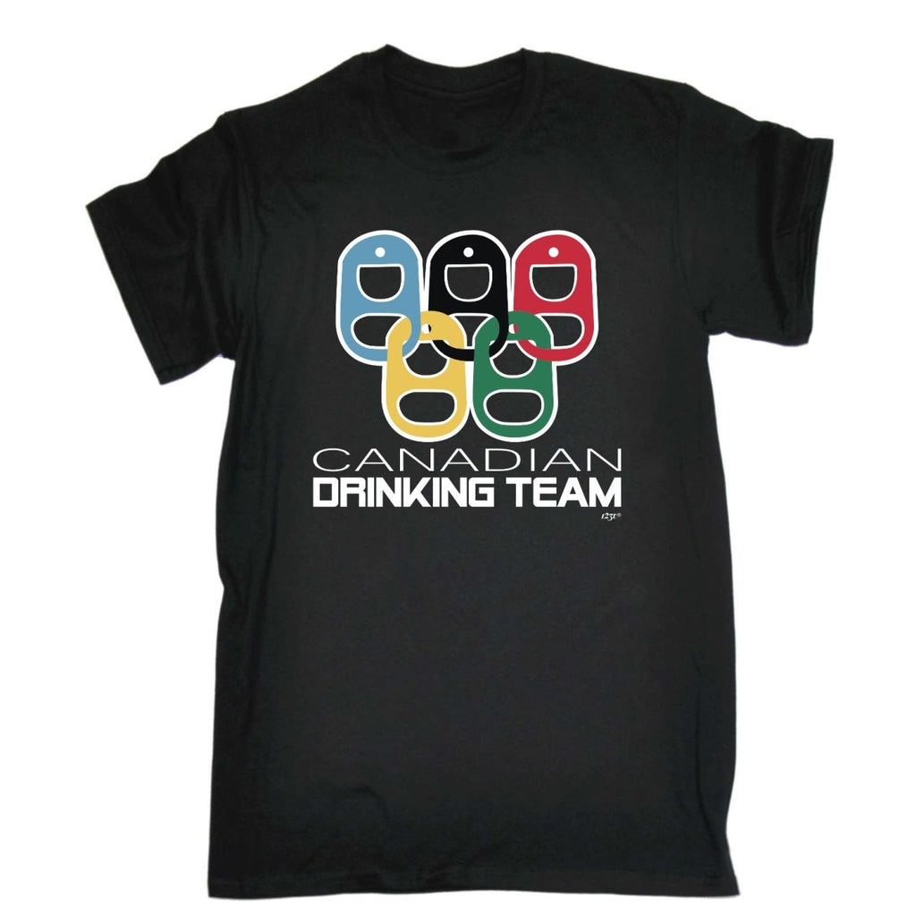 Alcohol Canadian Drinking Team Rings - Mens Funny Novelty T-Shirt Tshirts BLACK T Shirt - 123t Australia | Funny T-Shirts Mugs Novelty Gifts