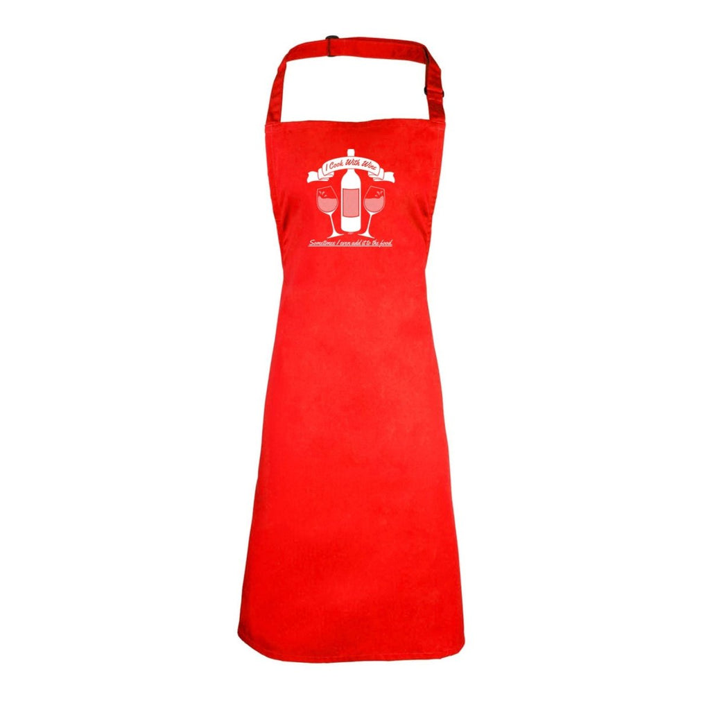 Alcohol Cook With Wine - Funny Novelty Kitchen Adult Apron - 123t Australia | Funny T-Shirts Mugs Novelty Gifts