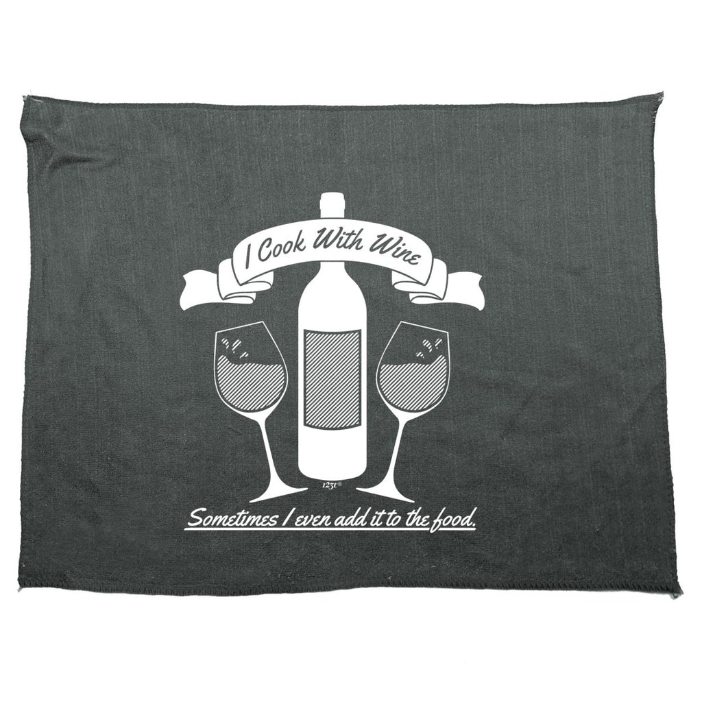 Alcohol Cook With Wine - Funny Novelty Soft Sport Microfiber Towel - 123t Australia | Funny T-Shirts Mugs Novelty Gifts