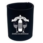Alcohol Cook With Wine - Funny Novelty Stubby Holder - 123t Australia | Funny T-Shirts Mugs Novelty Gifts