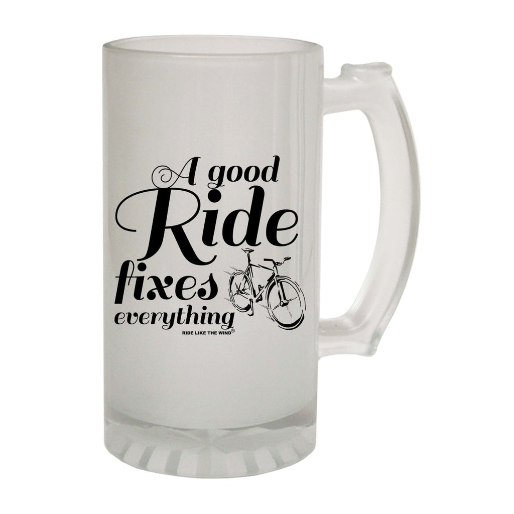 Alcohol Cycling Rltw A Good Ride Fixes Everything - Funny Novelty Beer Stein - 123t Australia | Funny T-Shirts Mugs Novelty Gifts
