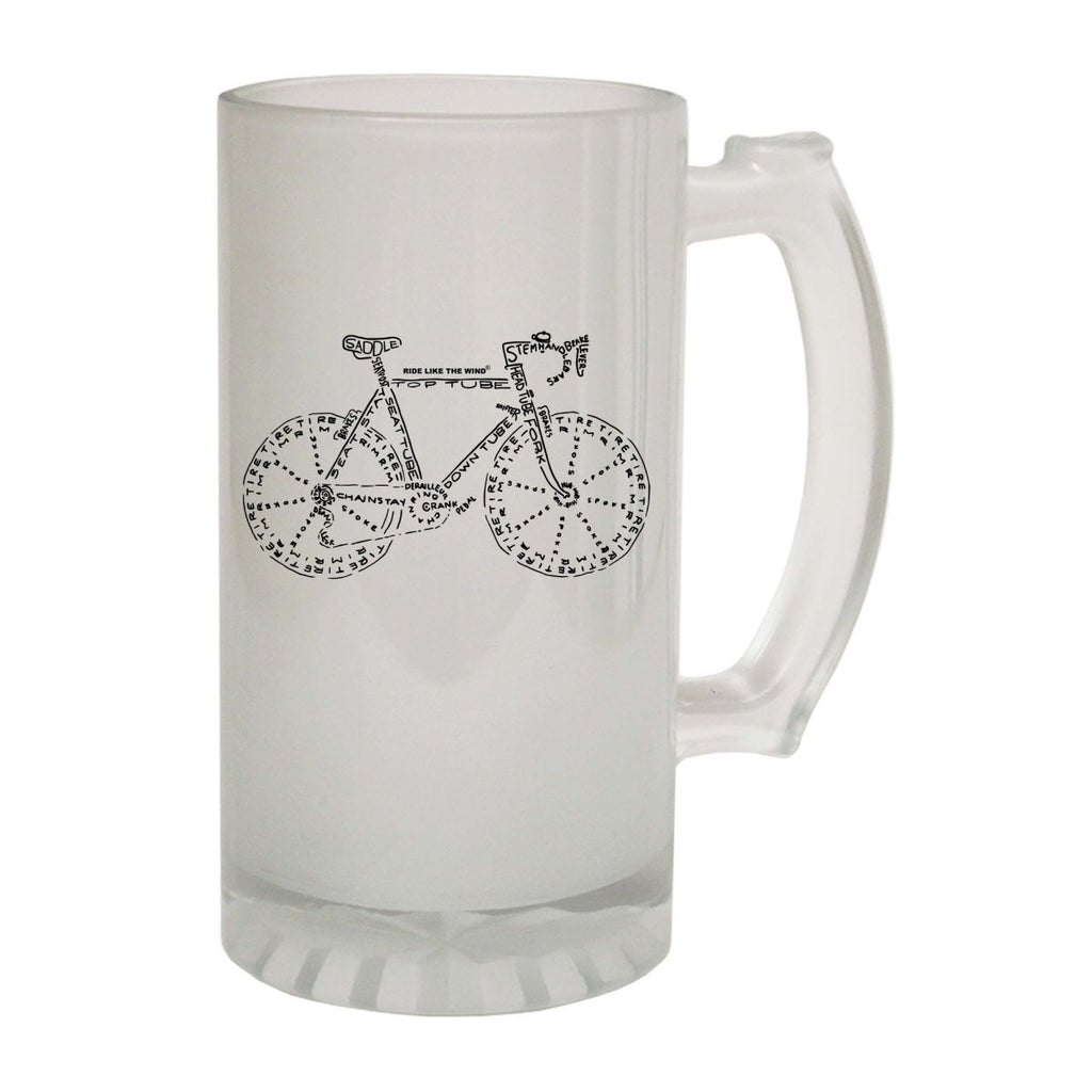 Alcohol Cycling Rltw Bike Part Words - Funny Novelty Beer Stein - 123t Australia | Funny T-Shirts Mugs Novelty Gifts