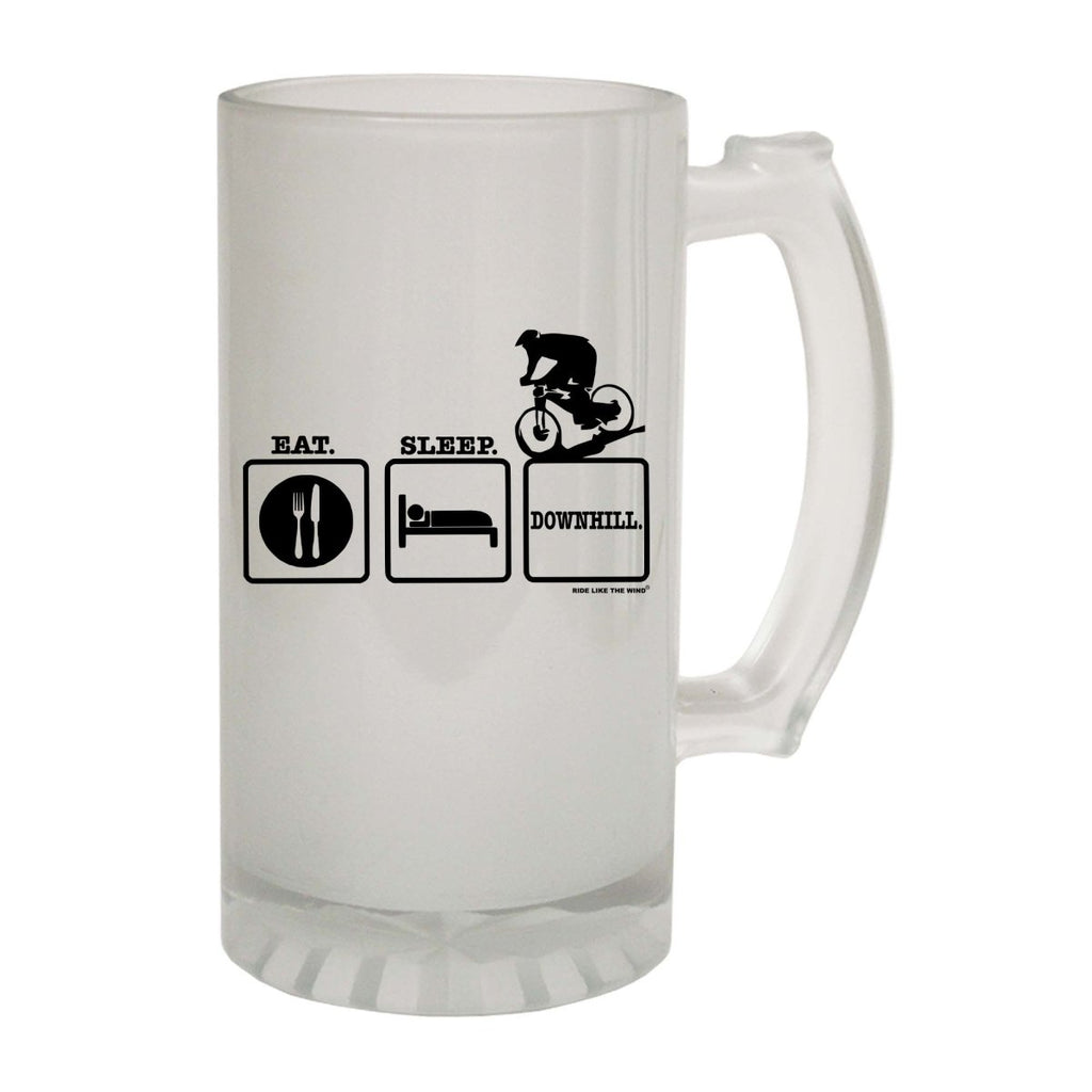 Alcohol Cycling Rltw Eat Sleep Downhill - Funny Novelty Beer Stein - 123t Australia | Funny T-Shirts Mugs Novelty Gifts