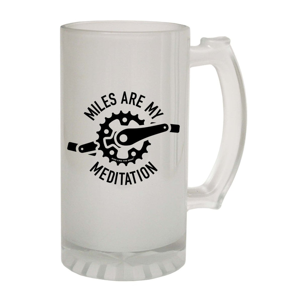 Alcohol Cycling Rltw Miles Are My Meditation - Funny Novelty Beer Stein - 123t Australia | Funny T-Shirts Mugs Novelty Gifts