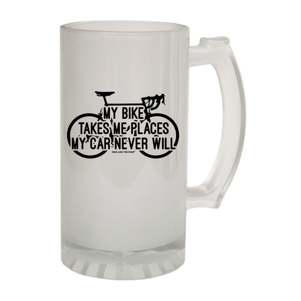 Alcohol Cycling Rltw My Bike Takes Me Places - Funny Novelty Beer Stein - 123t Australia | Funny T-Shirts Mugs Novelty Gifts