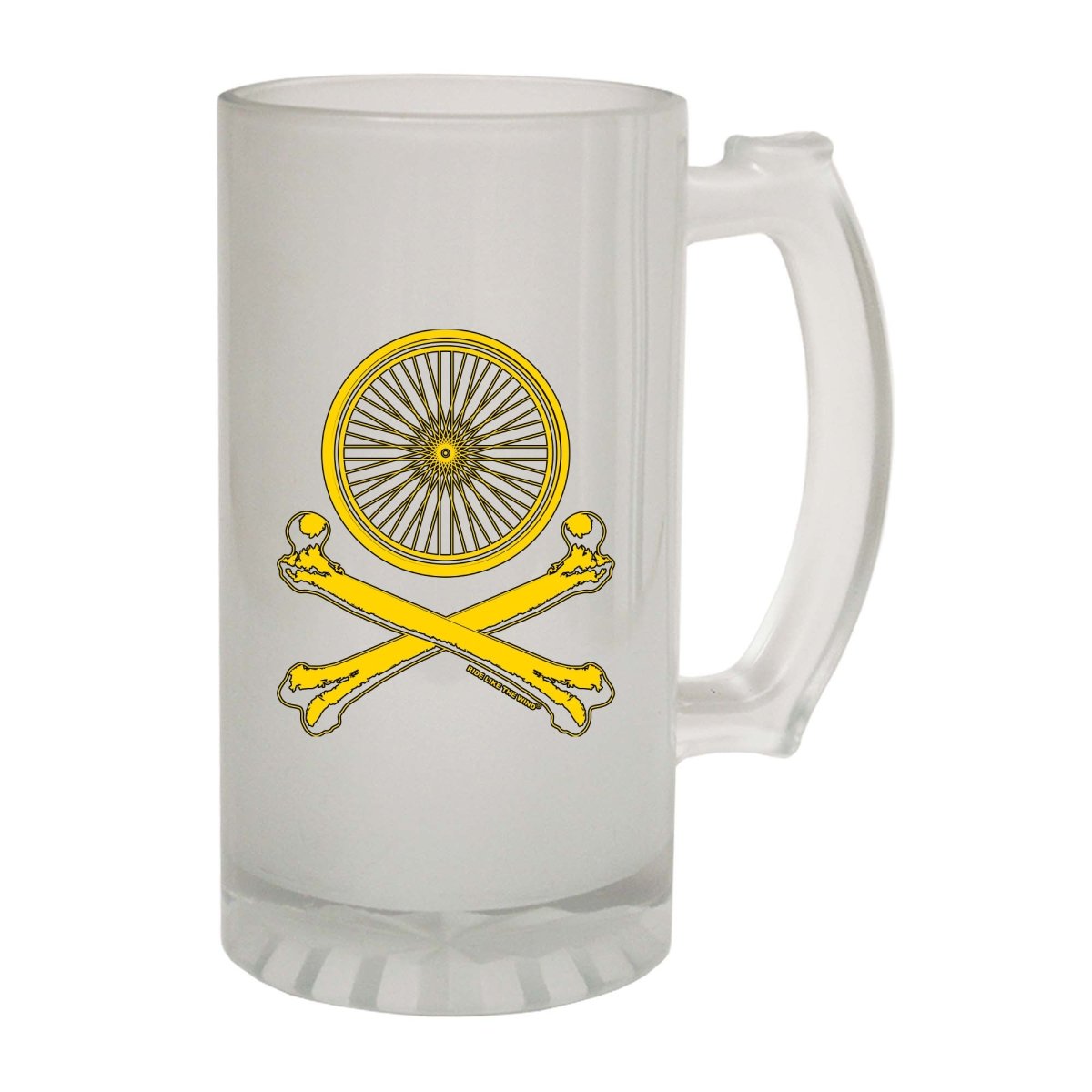 Alcohol Cycling Rltw Wheel Crossbones - Funny Novelty Beer Stein - 123t Australia | Funny T-Shirts Mugs Novelty Gifts