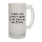 Alcohol Didnt Write To Santa So All Got Was This Tshirt - Funny Novelty Beer Stein - 123t Australia | Funny T-Shirts Mugs Novelty Gifts