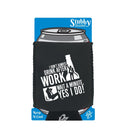 Alcohol Dont Always Drink After Work - Funny Novelty Stubby Holder With Base - 123t Australia | Funny T-Shirts Mugs Novelty Gifts