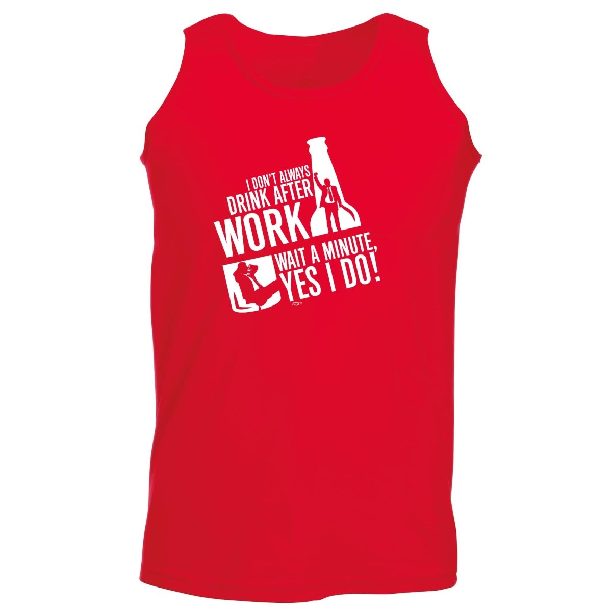Alcohol Dont Always Drink After Work - Funny Novelty Vest Singlet Unisex Tank Top - 123t Australia | Funny T-Shirts Mugs Novelty Gifts
