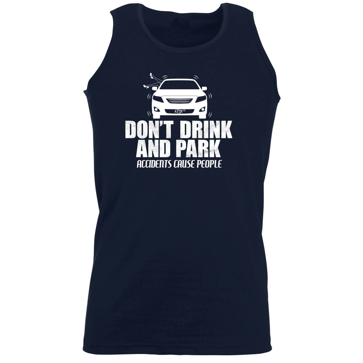 Alcohol Dont Drink And Park - Funny Novelty Vest Singlet Unisex Tank Top - 123t Australia | Funny T-Shirts Mugs Novelty Gifts