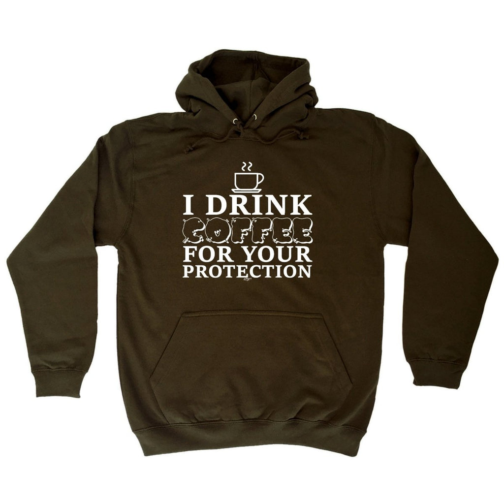 Alcohol Drink Coffee For Your Protection - Funny Novelty Hoodies Hoodie - 123t Australia | Funny T-Shirts Mugs Novelty Gifts