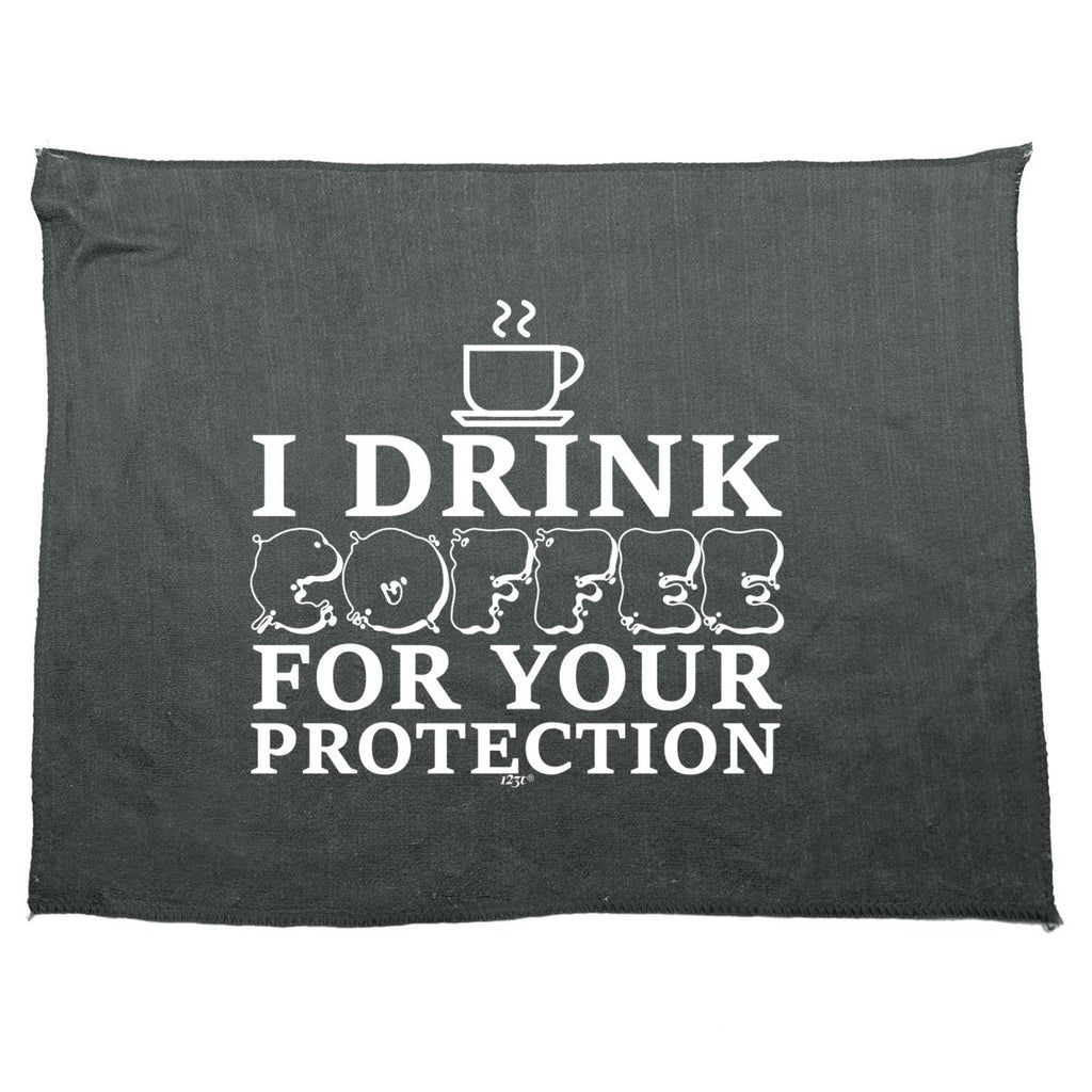 Alcohol Drink Coffee For Your Protection - Funny Novelty Soft Sport Microfiber Towel - 123t Australia | Funny T-Shirts Mugs Novelty Gifts