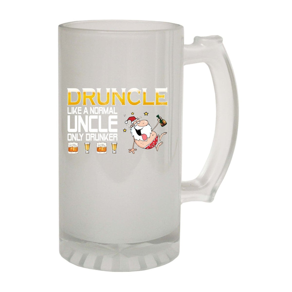 Alcohol Druncle Like A Normal Uncle Christmas - Funny Novelty Beer Stein - 123t Australia | Funny T-Shirts Mugs Novelty Gifts