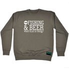 Alcohol Dw Fishing And Beer What Else Is There - Funny Novelty Sweatshirt - 123t Australia | Funny T-Shirts Mugs Novelty Gifts