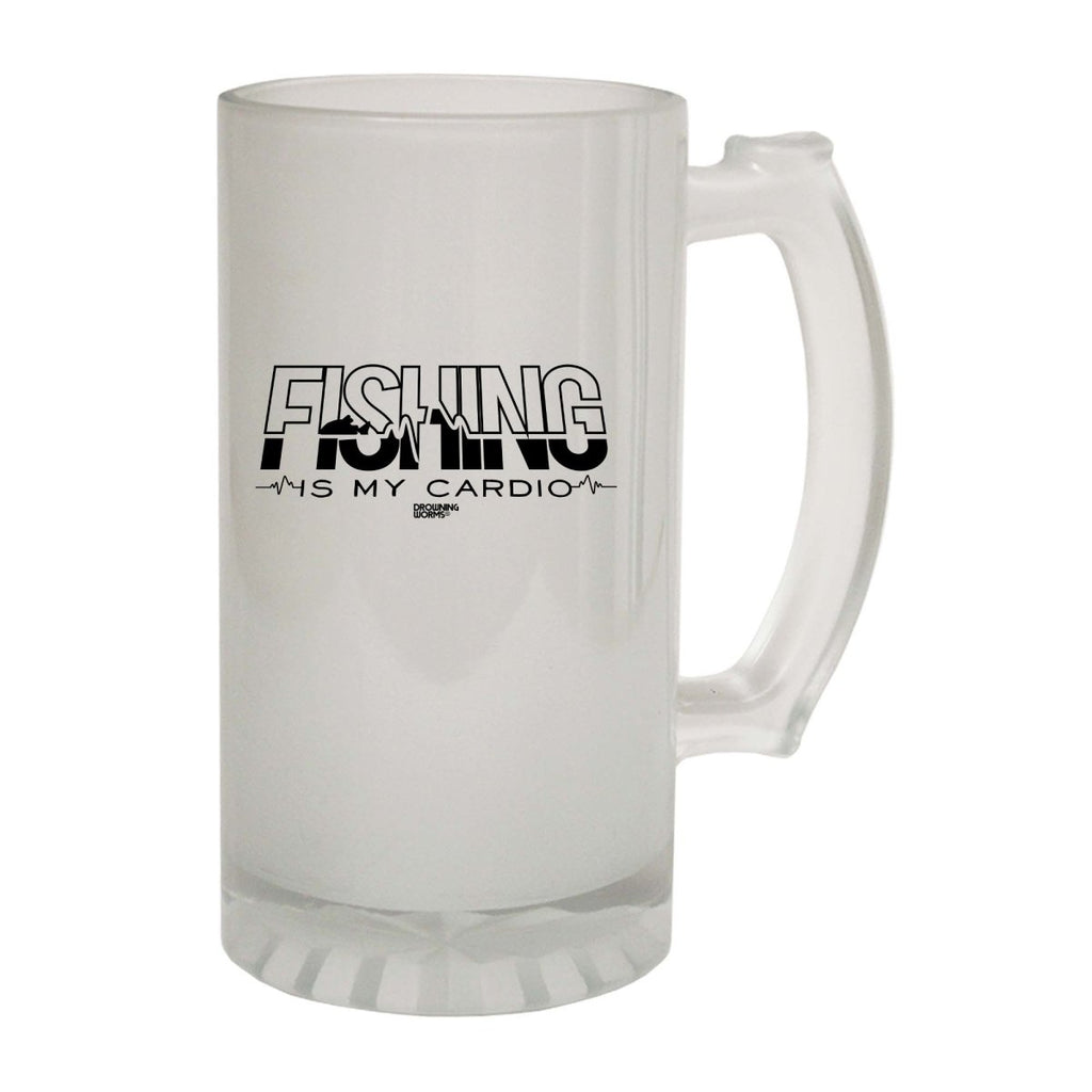 Alcohol Dw Fishing Is My Cardio - Funny Novelty Beer Stein - 123t Australia | Funny T-Shirts Mugs Novelty Gifts