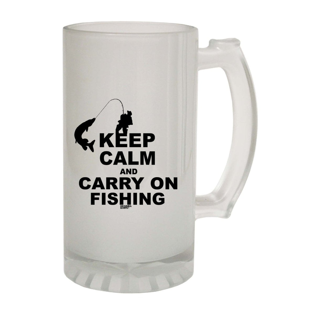Alcohol Dw Keep Calm And Carry On Fishing - Funny Novelty Beer Stein - 123t Australia | Funny T-Shirts Mugs Novelty Gifts