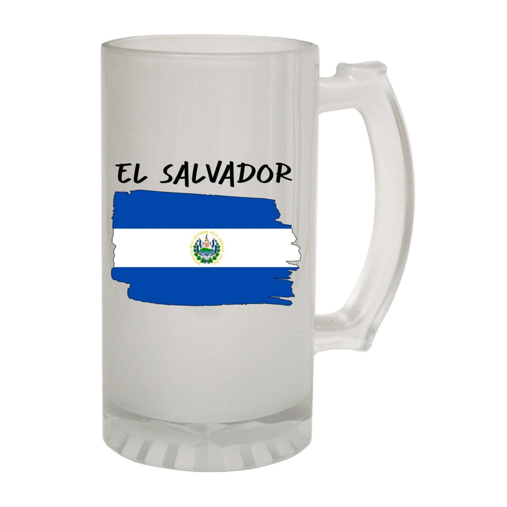 Alcohol El Salvador Country Flag Nationality - Beer Stein - 123t Australia | Funny T-Shirts Mugs Novelty Gifts