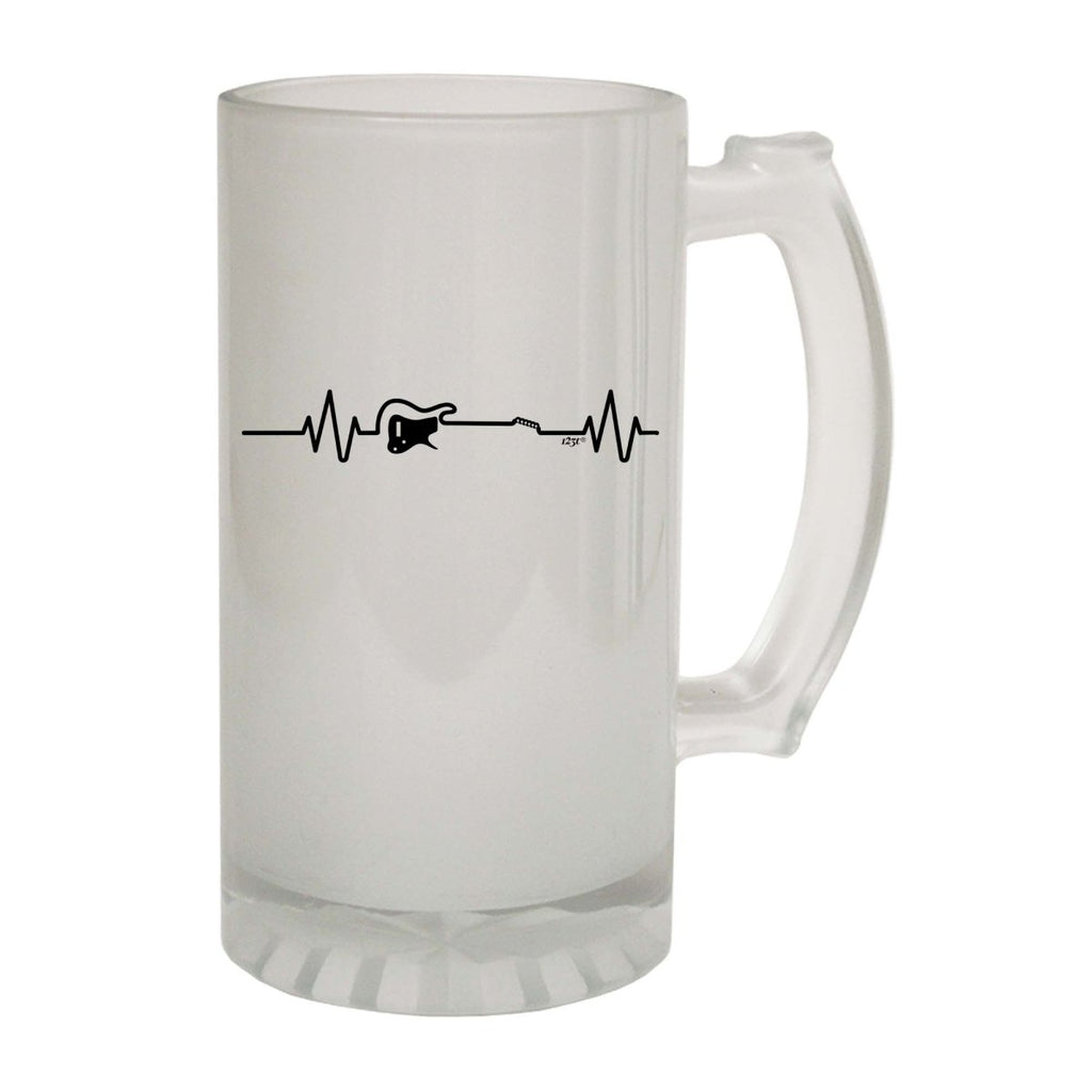 Alcohol Electric Guitar Pulse Music - Funny Novelty Beer Stein - 123t Australia | Funny T-Shirts Mugs Novelty Gifts