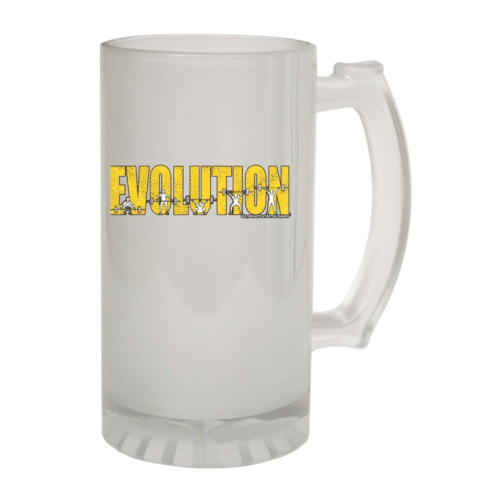 Alcohol Evolution Gym - Funny Novelty Beer Stein - 123t Australia | Funny T-Shirts Mugs Novelty Gifts