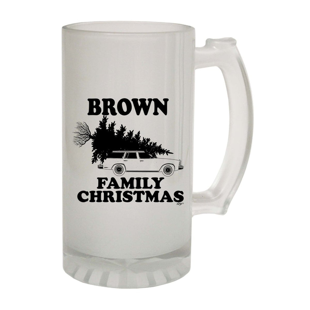 Alcohol Family Christmas Brown - Funny Novelty Beer Stein - 123t Australia | Funny T-Shirts Mugs Novelty Gifts