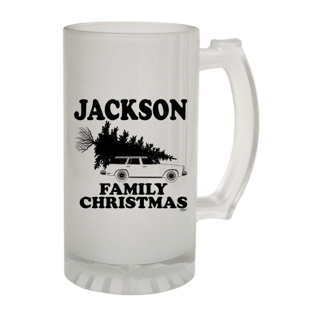 Alcohol Family Christmas Jackson - Funny Novelty Beer Stein - 123t Australia | Funny T-Shirts Mugs Novelty Gifts