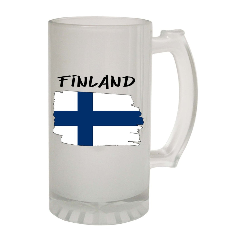Alcohol Finland Country Flag Nationality - Beer Stein - 123t Australia | Funny T-Shirts Mugs Novelty Gifts