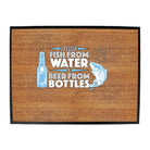 Alcohol Fishing Dw I Rescue Fish From Water And Beer - Funny Novelty Doormat Man Cave Floor mat - 123t Australia | Funny T-Shirts Mugs Novelty Gifts