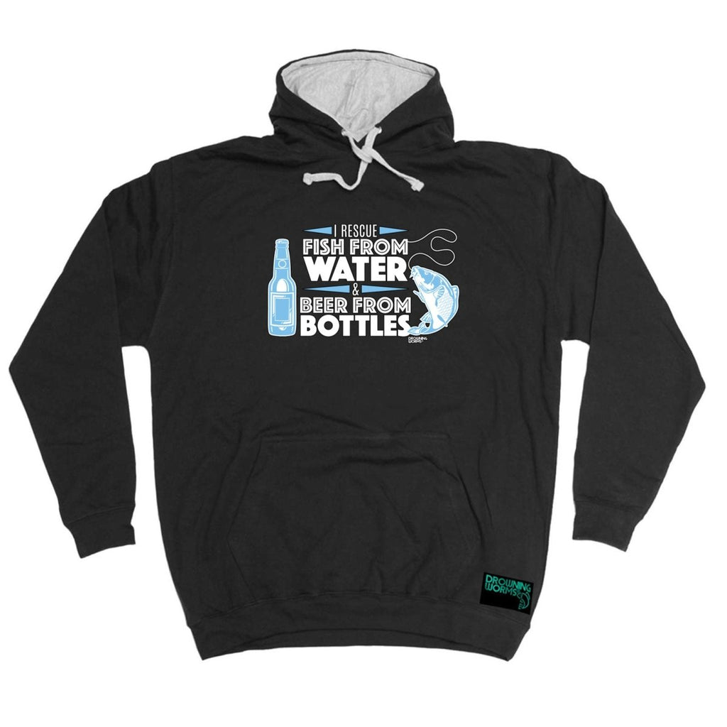 Alcohol Fishing Dw I Rescue Fish From Water And Beer - Funny Novelty Hoodies Hoodie - 123t Australia | Funny T-Shirts Mugs Novelty Gifts