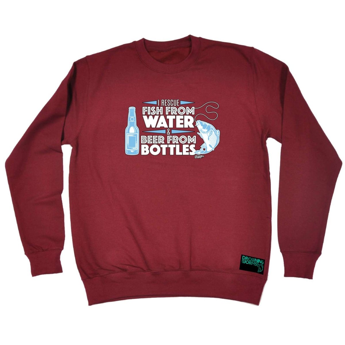 Alcohol Fishing Dw I Rescue Fish From Water And Beer - Funny Novelty Sweatshirt - 123t Australia | Funny T-Shirts Mugs Novelty Gifts