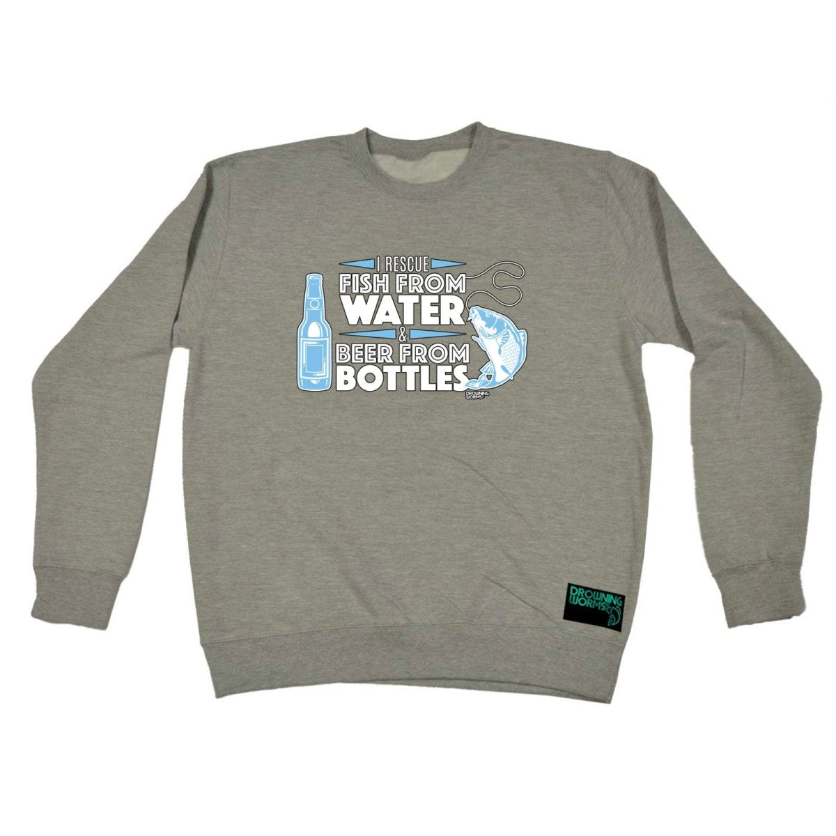 Alcohol Fishing Dw I Rescue Fish From Water And Beer - Funny Novelty Sweatshirt - 123t Australia | Funny T-Shirts Mugs Novelty Gifts