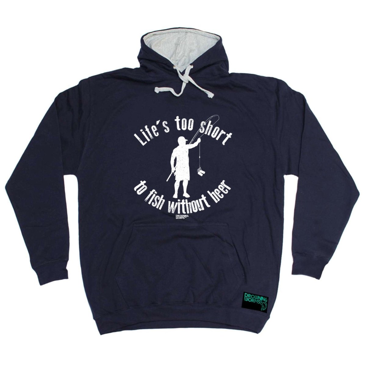 Alcohol Fishing Dw Lifes Too Short To Fish Without Beer - Funny Novelty Hoodies Hoodie - 123t Australia | Funny T-Shirts Mugs Novelty Gifts
