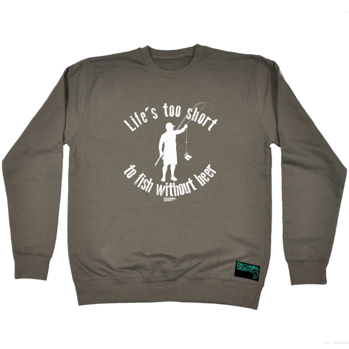 Alcohol Fishing Dw Lifes Too Short To Fish Without Beer - Funny Novelty Sweatshirt - 123t Australia | Funny T-Shirts Mugs Novelty Gifts
